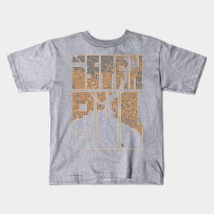 Istanbul, Turkey City Map Typography - Bauhaus Kids T-Shirt